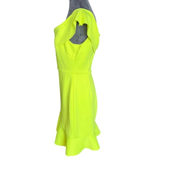 One33 Social Off Shoulder Neon Dress Size 8 - Picture 3 of 6